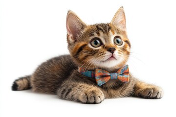 Cute Kitten Wearing a Bow Tie