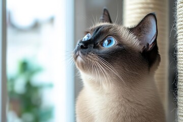 Cat Looking Out Window