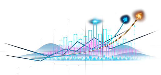 Trade business analytics graph and financial chart.	
Transparent or png stock market investment trading graph growth.