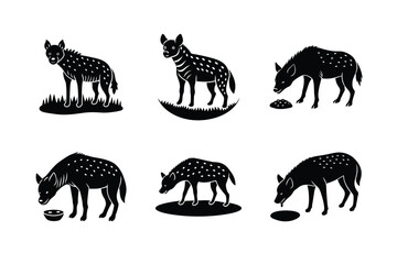 Hyenas different activities