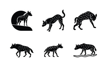 Hyenas different activities