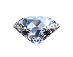 Floating Diamond Surrounded by Light Rays and Dust Particles, Magical Glow Effect, Isolated on Transparent Background