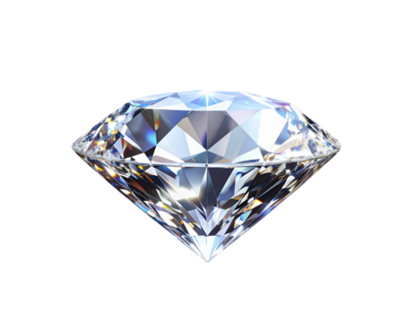 Floating Diamond Surrounded by Light Rays and Dust Particles, Magical Glow Effect, Isolated on Transparent Background