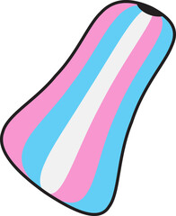 바람 빠진 삼색 비치볼