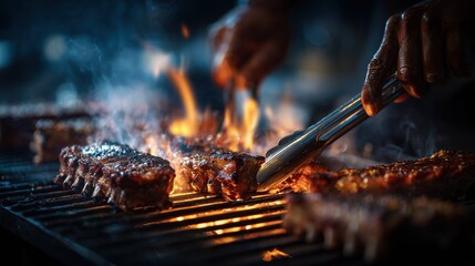 Fototapeta premium National Barbecued Spareribs Day