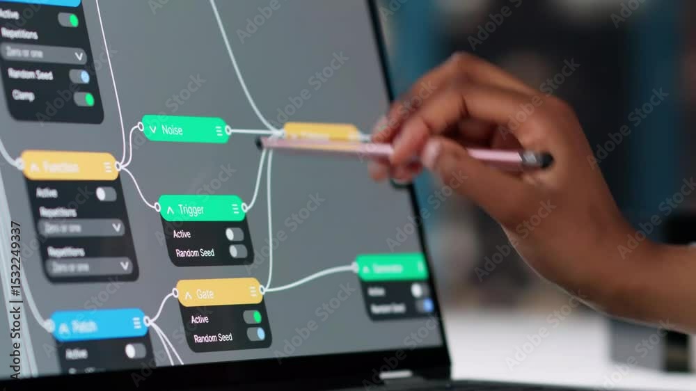 Aufkleber Engineer Using Node Editor