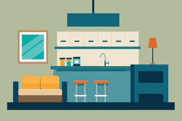 Modern Kitchenette Design Compact Space, Stylish Solutions