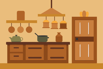 Rustic Kitchen Design Warm Tones and Functional Storage