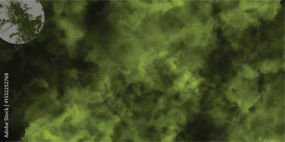 Wall mural abstract digital artwork depicting a green atmospheric cloudy texture background suitable for variou