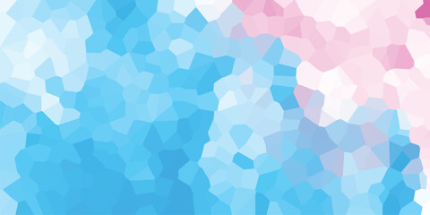 Abstract geometric mosaic pattern gradient of blue and pink hues with a textured design creating a modern aesthetic