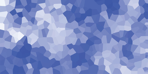 Abstract polygonal mosaic pattern with various shades of blue creating a visually appealing seamless geometric texture for decorative backgrounds