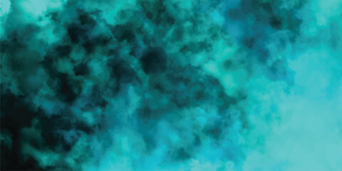 Abstract teal and turquoise watercolor background design featuring a cloudy or smoky effect with gradient color transitions artistic texture