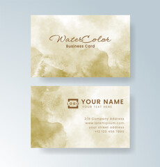 Beautiful business card template with watercolor