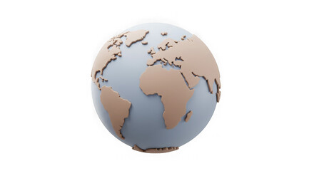 Stunning 3D Render: A Pastel Earth Globe for Global Concepts