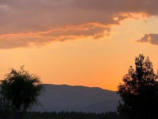 sunset in the mountains