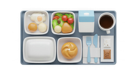 Airline Meal Tray: Delicious In-Flight Breakfast or Brunch