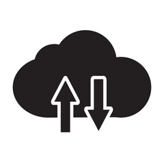 cloud upload download vector icon