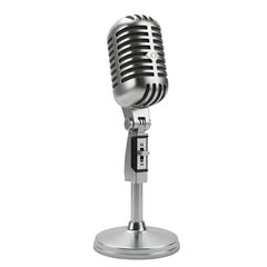 Fototapeta premium Vintage Silver Microphone