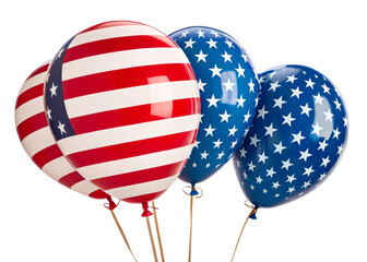 Colorful balloons with American flag design for festive occasions