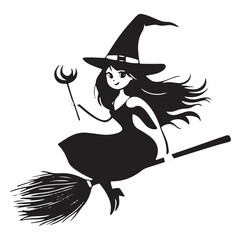 witch with a broom
