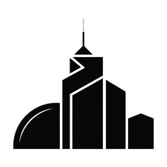 Obraz premium Modern city skyline silhouette illustration
