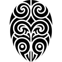Elaborate oval shaped tribal pattern