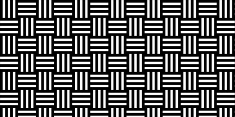 Minimal line Seamless geometric pattern with shapes. Decoration and maze ornament square wall tile.	