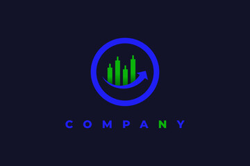 modern trading world logo design