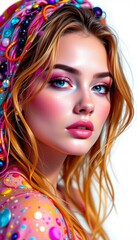 Fototapeta premium create a stunning photo in lightwave using a design background with creative colors and beauty effects under pristine daylight