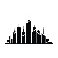 Obraz premium Modern city skyline silhouette illustration