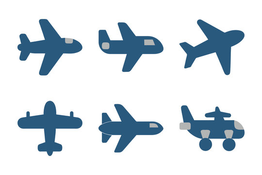 Private plane jet turboprop single and twin engine aircraft vector graphic