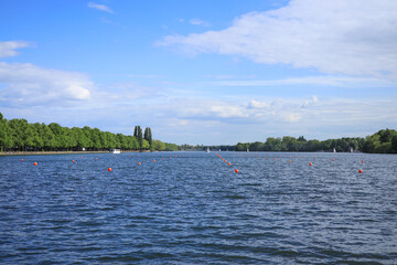 Fototapeta premium View of the Maschsee in Hanover, Lower Saxony - Germany
