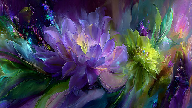 patterns layered with digital ink-like textures and random noise bursts