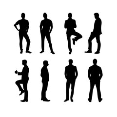 silhouettes of business people