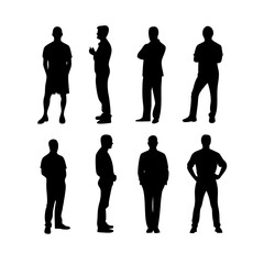 silhouettes of business people