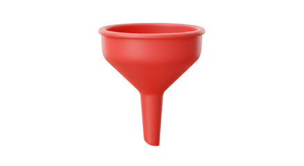 Red Silicone Funnel 3D Render of a Flexible, Conical Transfer Tool