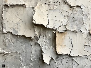 "Minimalist White Wall with Peeling Paint"