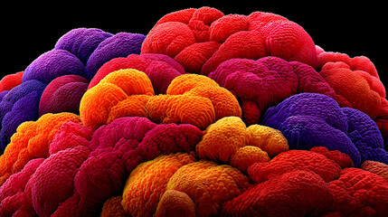 explosion in water simulated with AI, merging random colors into organic textures