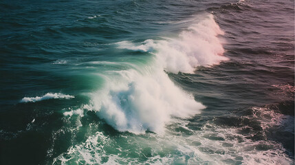 ocean of colors crashing against layered abstract wave textures