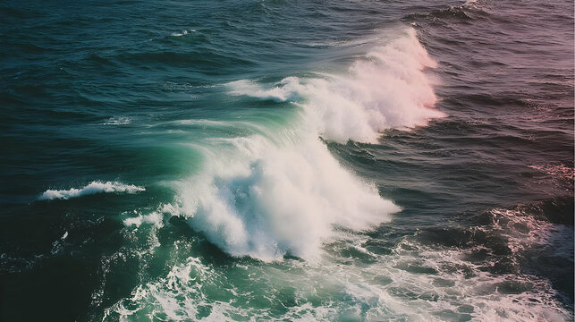 ocean of colors crashing against layered abstract wave textures