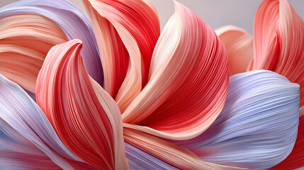 of intense color transitions blended with sharp textures and randomized flowing shapes