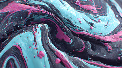 painting with distorted glowing patches and vivid noise blending across digital canvas