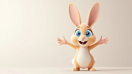 a cartoon rabbit with a white background  and a orange rabbit, World Rabbit Day, September 27