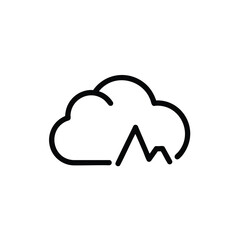 Cloud Monitoring Analytics Graph Icon Vector