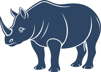 white rhino vector illustration