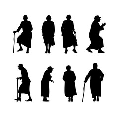silhouettes of people