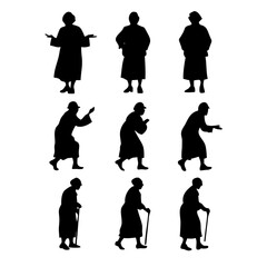 silhouettes of people