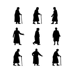vector silhouettes of people