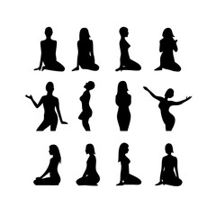 vector silhouettes of people