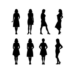 silhouettes of women